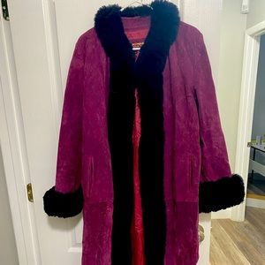 Purple Vintage Deerskin Trading Post Coat